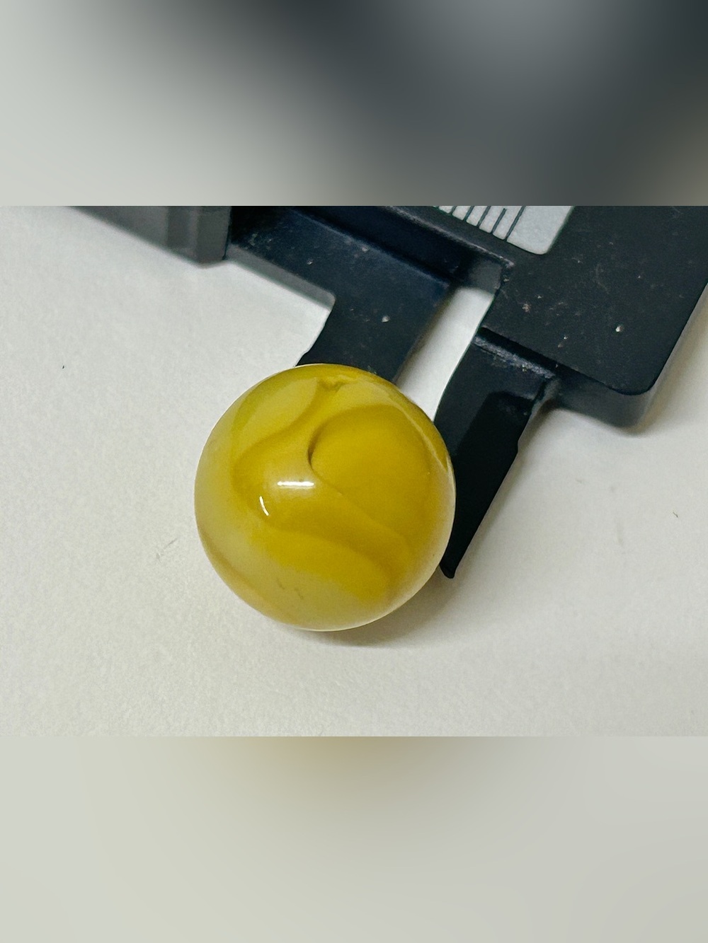 Antique Christensen Electric Yellow Swirl Marble